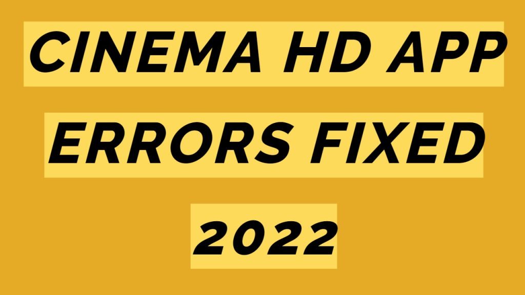 cinema hd errors image